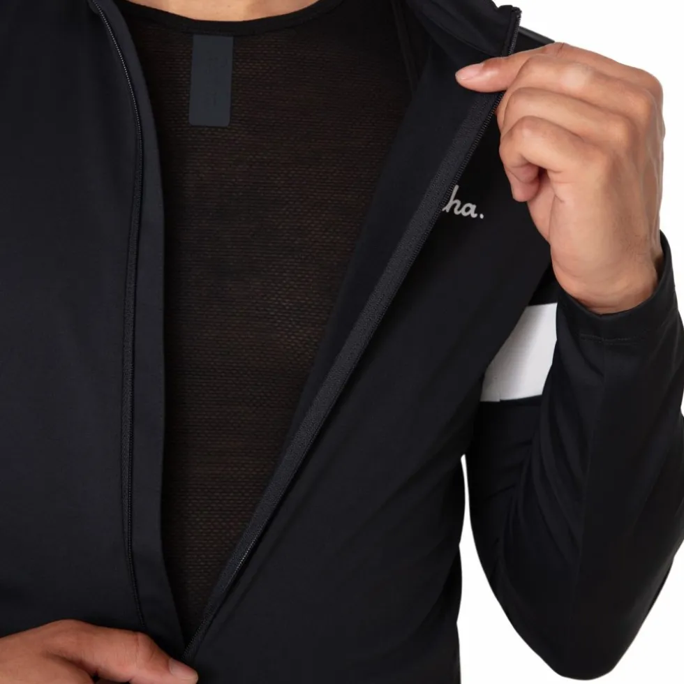 Rapha Core Thermal Fietsshirt met Lange Mouwen Heren - zwart/wit