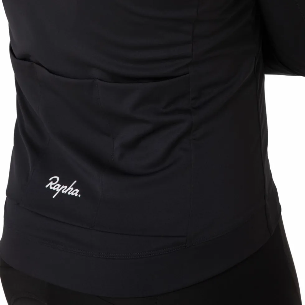 Rapha Core Thermal Fietsshirt met Lange Mouwen Heren - zwart/wit