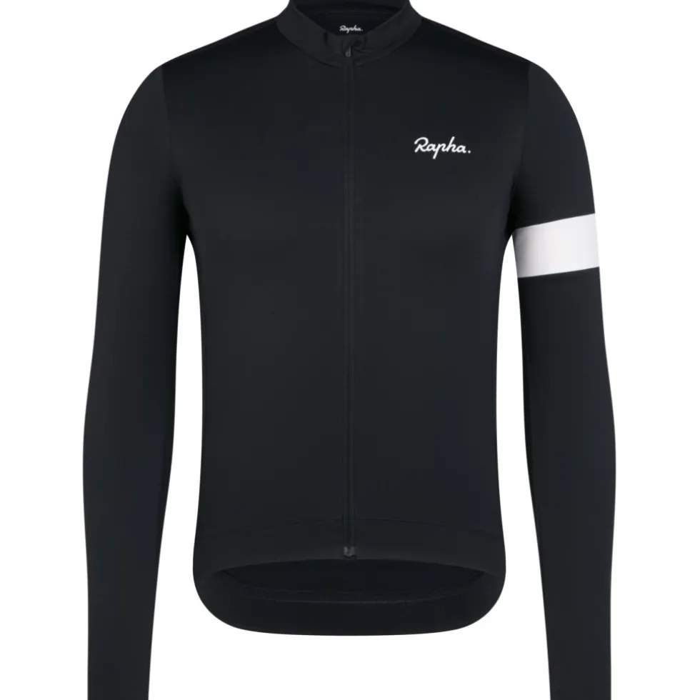 Rapha Core Thermal Fietsshirt met Lange Mouwen Heren - zwart/wit