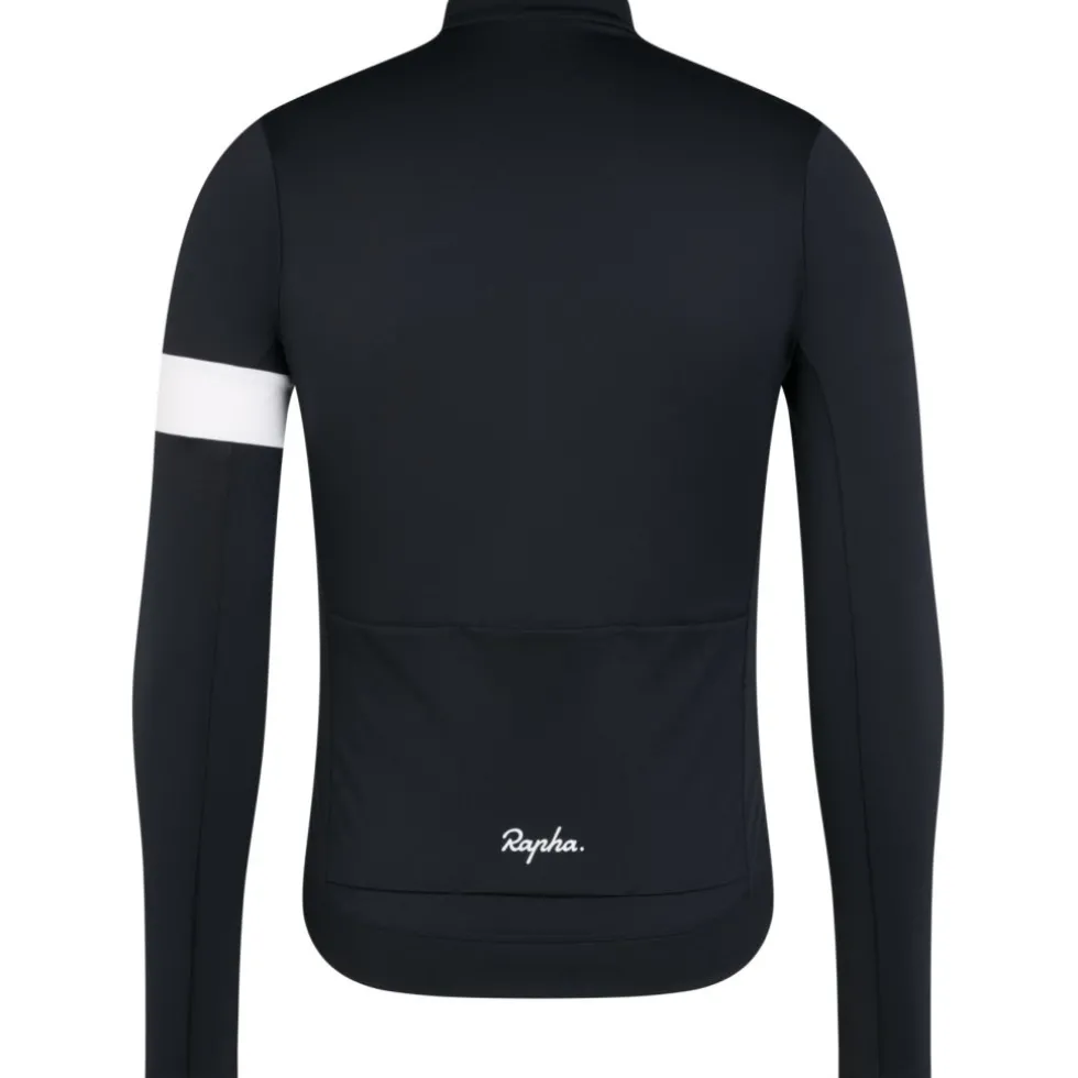 Rapha Core Thermal Fietsshirt met Lange Mouwen Heren - zwart/wit