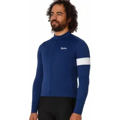 Rapha Core Thermal Fietsshirt met Lange Mouwen Heren - navy/white