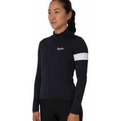 Rapha Core Thermal Fietsshirt met Lange Mouwen Dames - zwart/wit