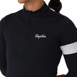 Rapha Core Thermal Fietsshirt met Lange Mouwen Dames - zwart/wit