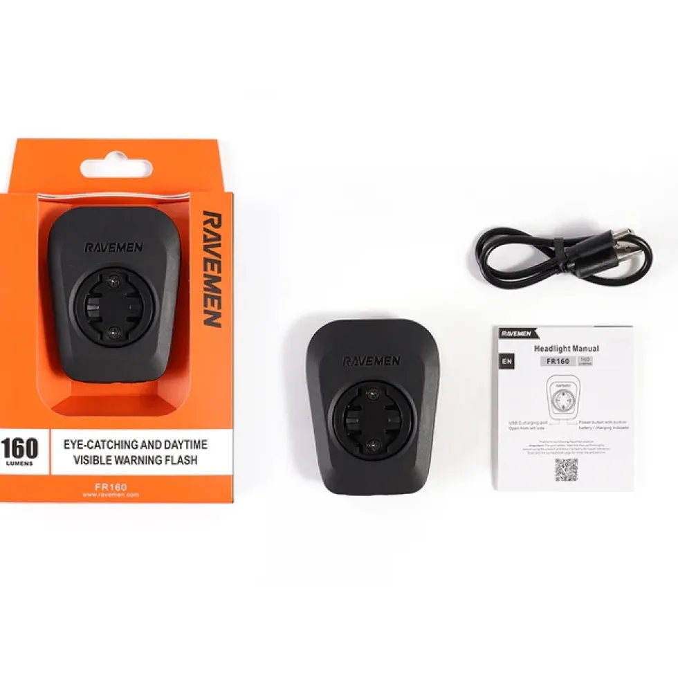 Ravemen FR160 Fietslamp Vooraan - Zwart