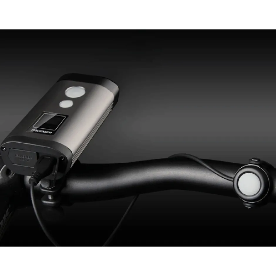 Voorlampen|Verlichting < Ravemen PR1400 Fietslamp Vooraan - Grijs