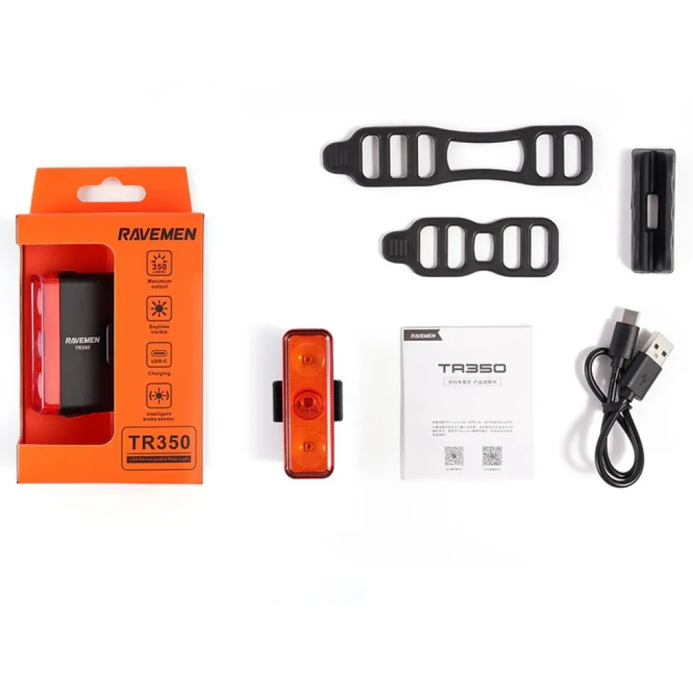 Ravemen TR350 Fietslamp Achteraan - Zwart