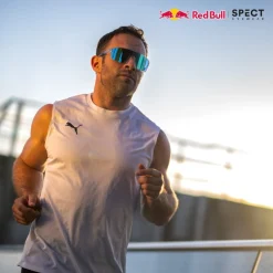 Red Bull SPECT Eyewear DAFT Zonnebril - 014 dark grey | smoke with red mirror