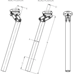 Redshift Dual Position Zadelpen - Ø 27.2mm | 350mm - rood