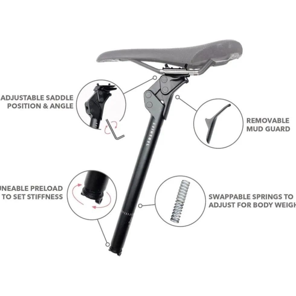 Redshift ShockStop City Verende Zadelpen - Ø 30.9mm | 400mm