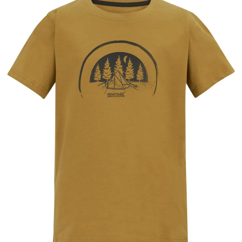 Shirts & Midlayers|T-Shirts & Tops < Regatta Bosley T-Shirt Kinderen - Wood Brown ZIQ