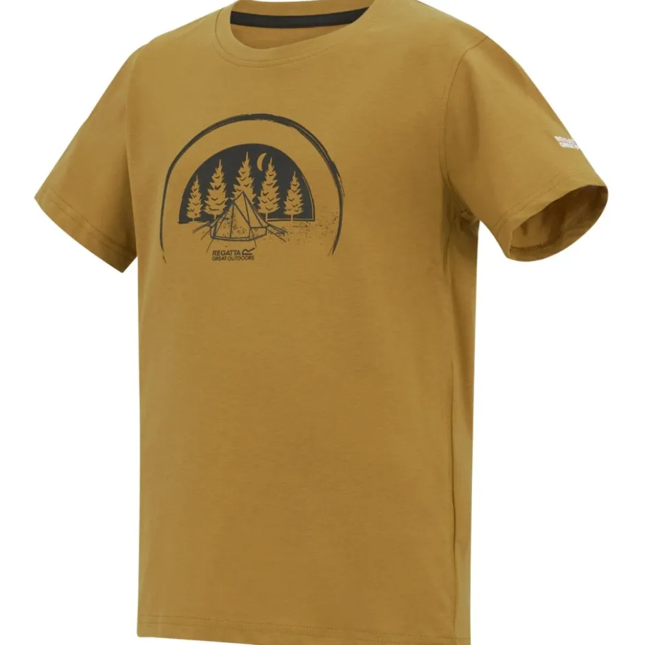 Shirts & Midlayers|T-Shirts & Tops < Regatta Bosley T-Shirt Kinderen - Wood Brown ZIQ
