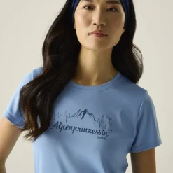 Regatta Fingal Slogan T-Shirt Dames - Washed Denim ZYA