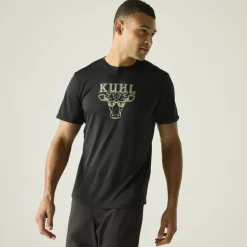 Regatta Fingal Slogan T-Shirt Heren - Black 800