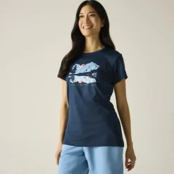 Shirts & Midlayers|T-Shirts & Tops < Regatta Fingal T-Shirt Dames - Navy 5