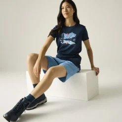 Shirts & Midlayers|T-Shirts & Tops < Regatta Fingal T-Shirt Dames - Navy 5