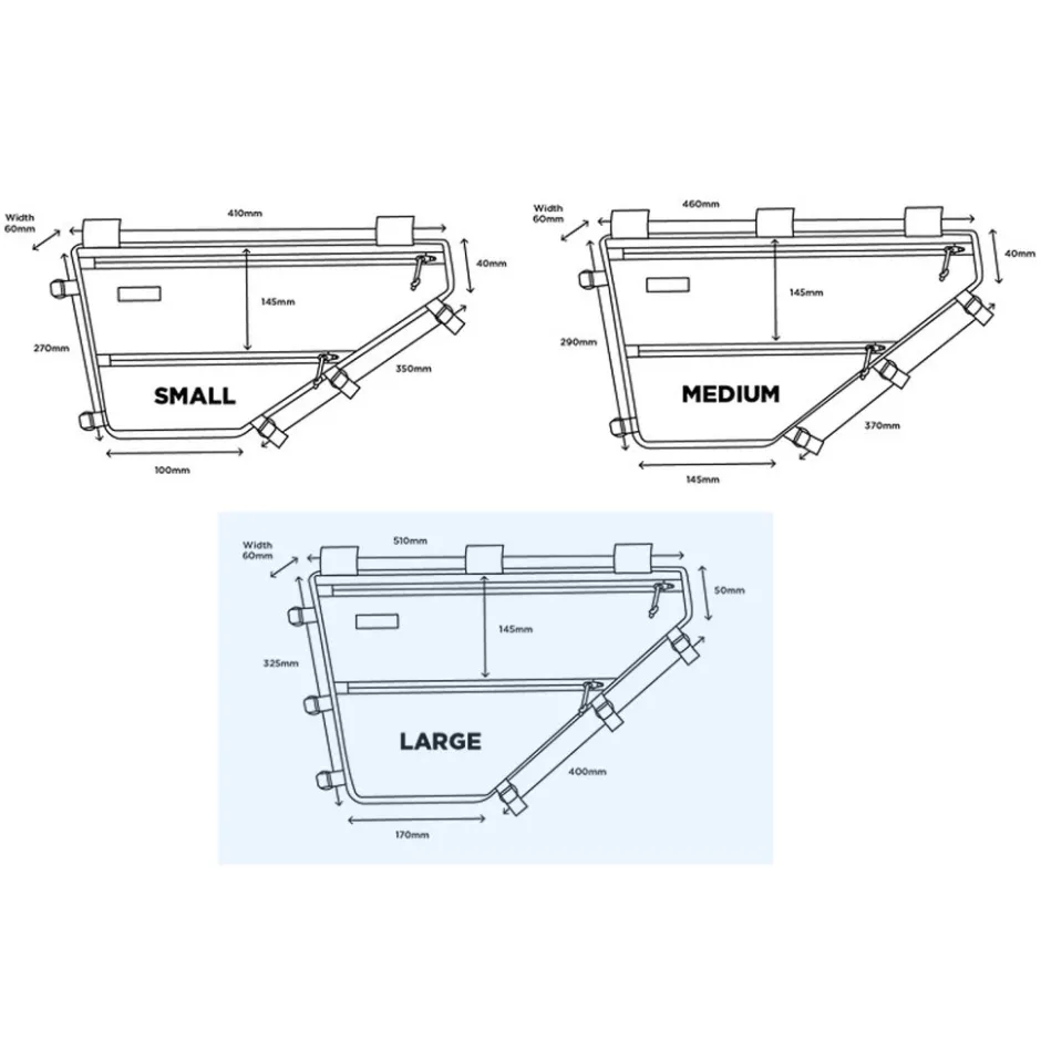 Frametassen < Restrap Full Frame Bag Frametas - L - 9L