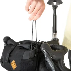 Restrap Houder voor stuurtas met 14L Dry Bag + 4L Canister Bag - black