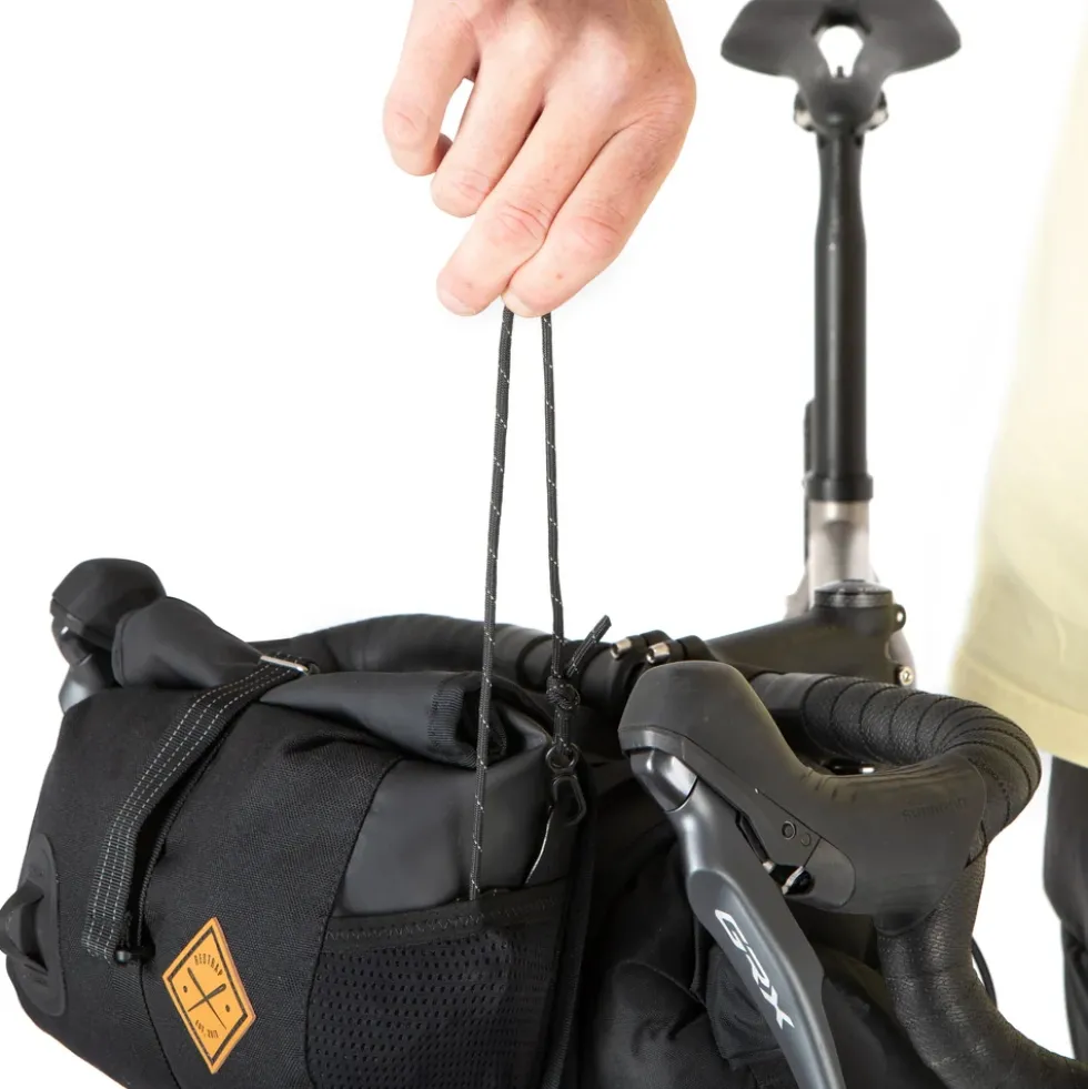 Restrap Houder voor stuurtas met 14L Dry Bag + 4L Canister Bag - black
