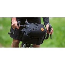 Restrap Houder voor stuurtas met 14L Dry Bag + 4L Canister Bag - black
