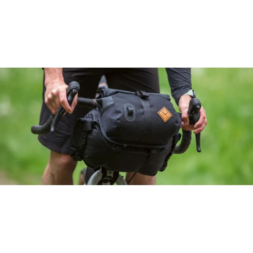 Restrap Houder voor stuurtas met 14L Dry Bag + 4L Canister Bag - black