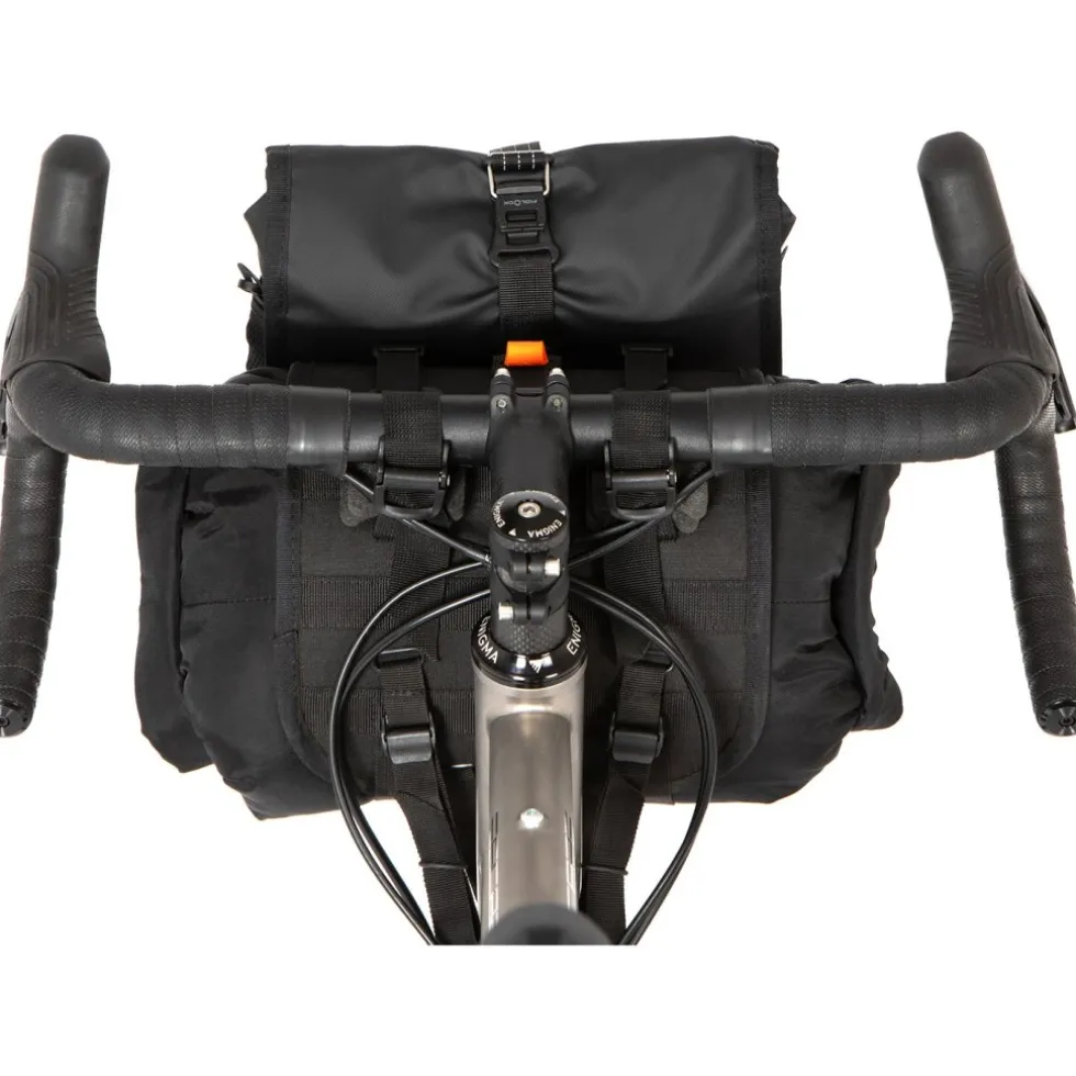 Restrap Houder voor stuurtas met 14L Dry Bag + 4L Canister Bag - black