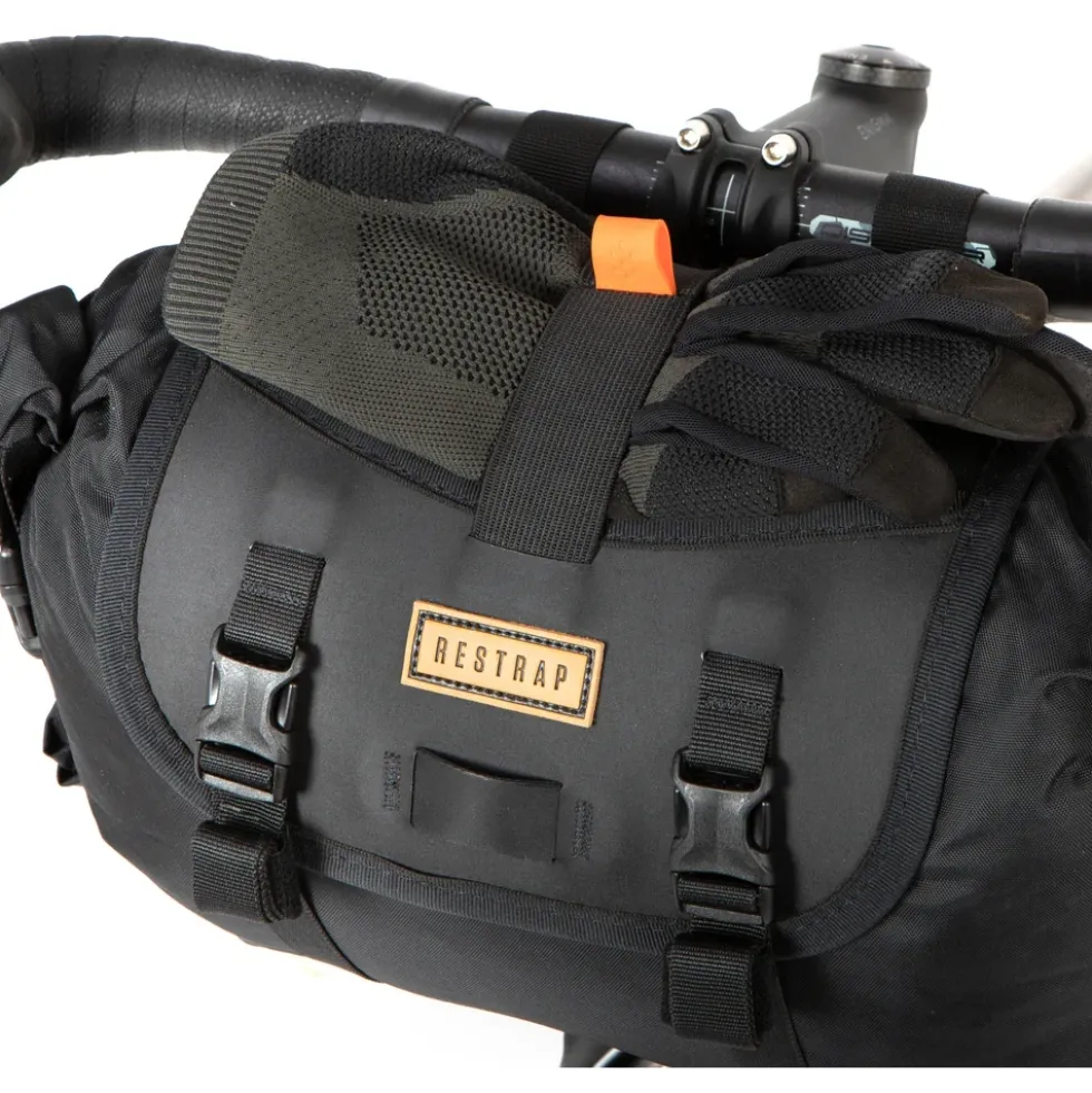 Restrap Houder voor stuurtas met 14L Dry Bag - black