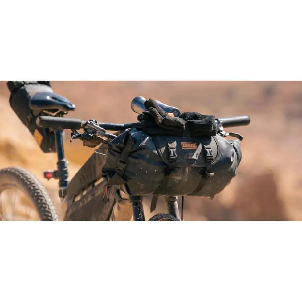 Restrap Houder voor stuurtas met 14L Dry Bag - black