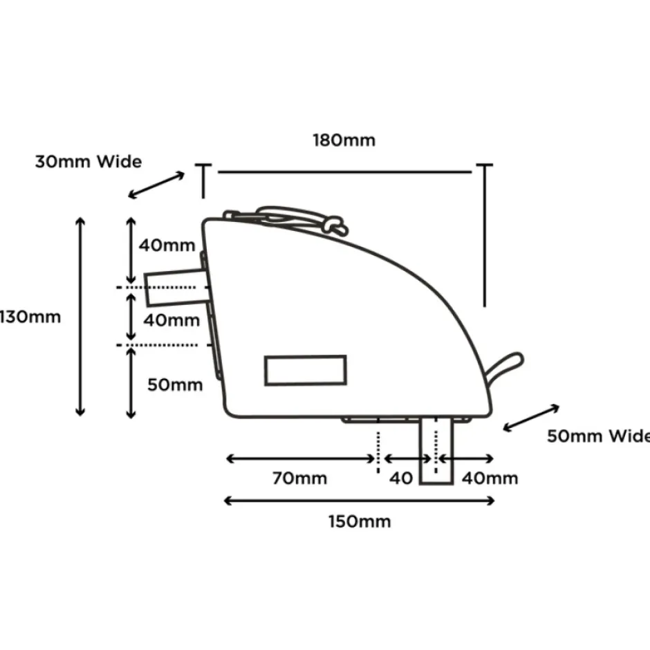 Frametassen|Top Tube Bag < Restrap Rear Top Tube Bovenbuis Tas - 0.8L - zwart