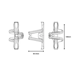 Bidonhouders < Restrap Side Release Fleshouder - zwart