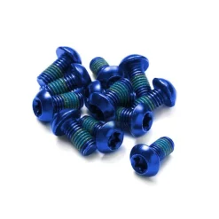 Reverse Components Bolts Set for Brake Disc - 12 Pieces - M5x10mm - blue