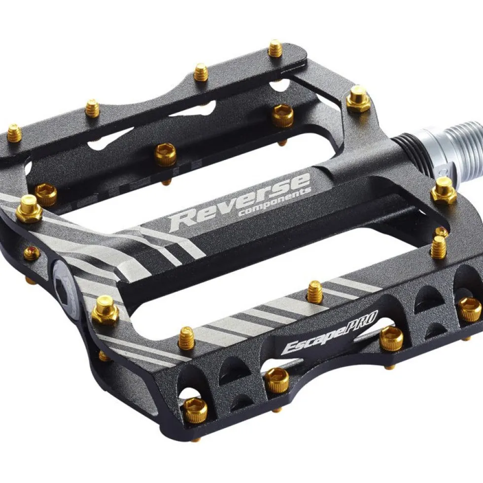 Reverse Components Escape Pro Pedal - black / gold