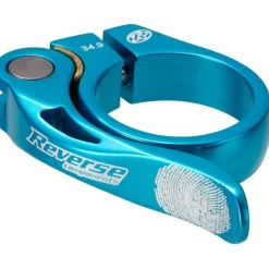 Zadelpenklemmen < Reverse Components Long Life 34.9mm Seat Clamp - light blue
