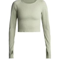 Röhnisch Seamless Crop Shirt met Lange Mouwen Dames - Desert Sage