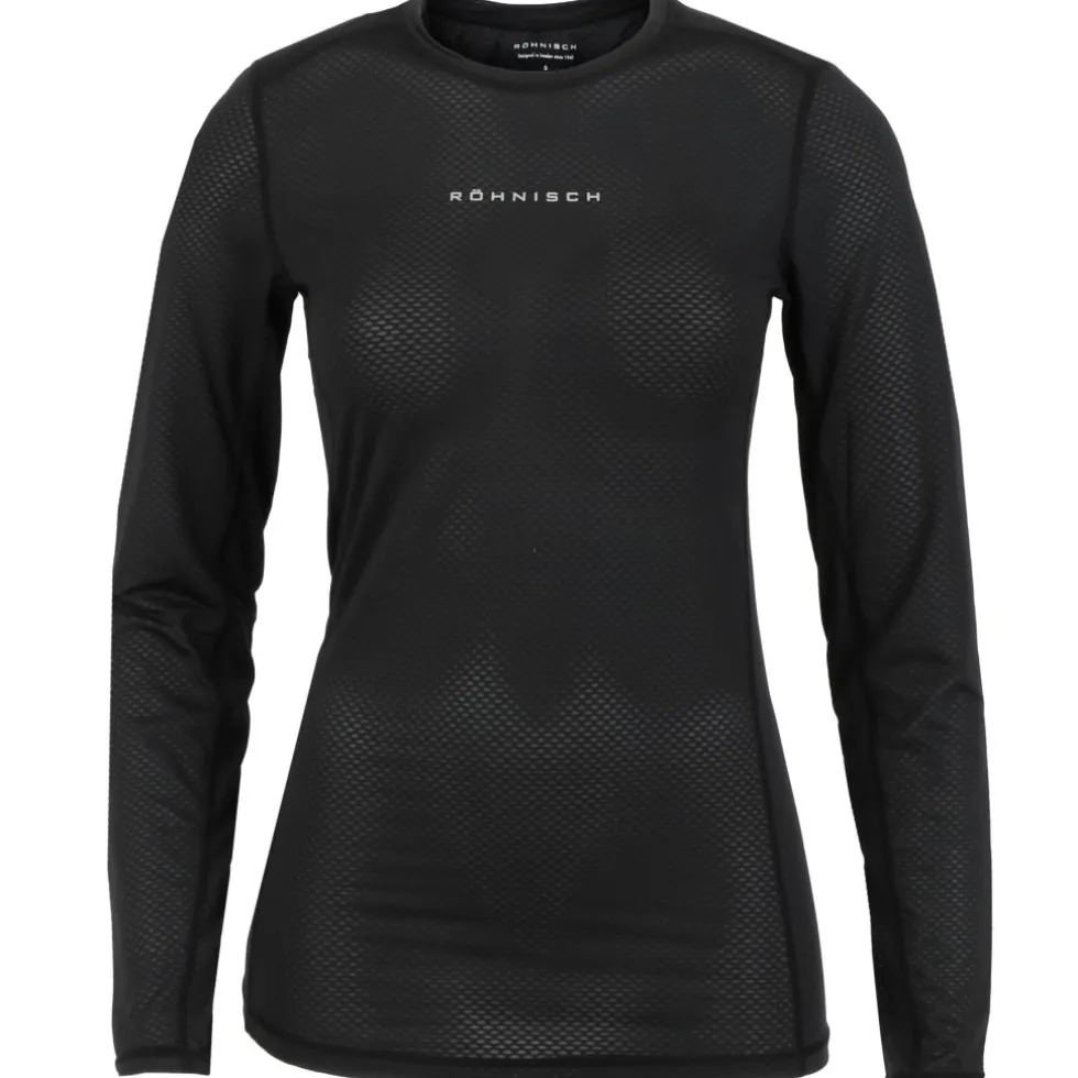 Röhnisch Structure Block Shirt met Lange Mouwen Dames - Zwart
