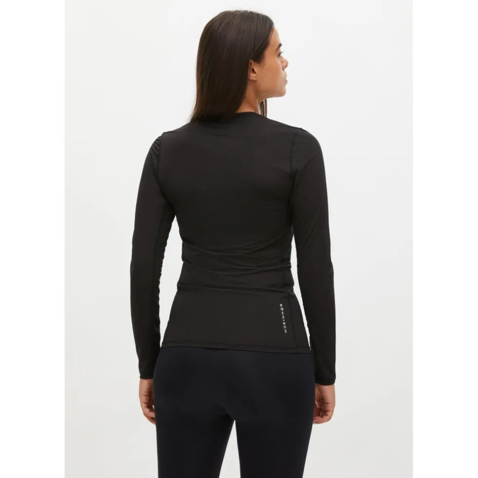 Röhnisch Structure Block Shirt met Lange Mouwen Dames - Zwart
