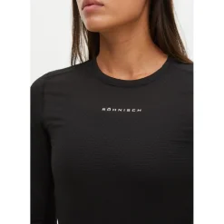 Röhnisch Structure Block Shirt met Lange Mouwen Dames - Zwart