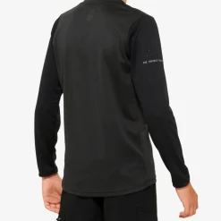 100% Ridecamp Shirt met Lange Mouwen Jongere - zwart/charcoal