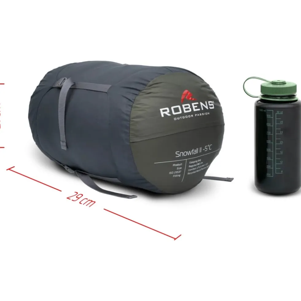 Robens Snowfall II -5°C Long Slaapzak - Rits links - Green Vineyard