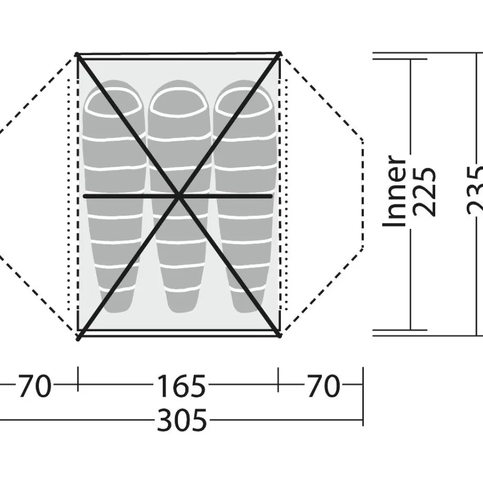 Robens Lodge 3 Exp Tent - Green
