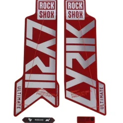 RockShox Decal Kit for 27.5/29" Lyrik Ultimate - gloss polar foil for red (2021)