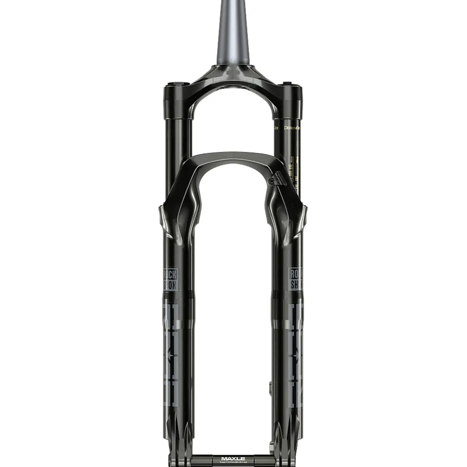 Verende Voorvorken < RockShox Reba RL Solo Air 26" Suspension Fork - 140mm - 40mm Offset - Tapered - 15x100mm - Maxle Stealth - Gloss Black
