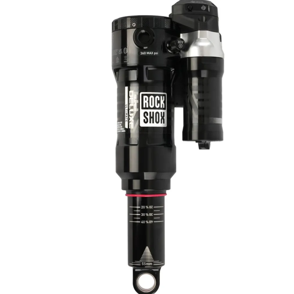 RockShox Super Deluxe Ultimate Demper - 185x55mm Trunnion | Flight Attendant | DebonAir+ | voor Trek Fuel EX 2023+ - zwart