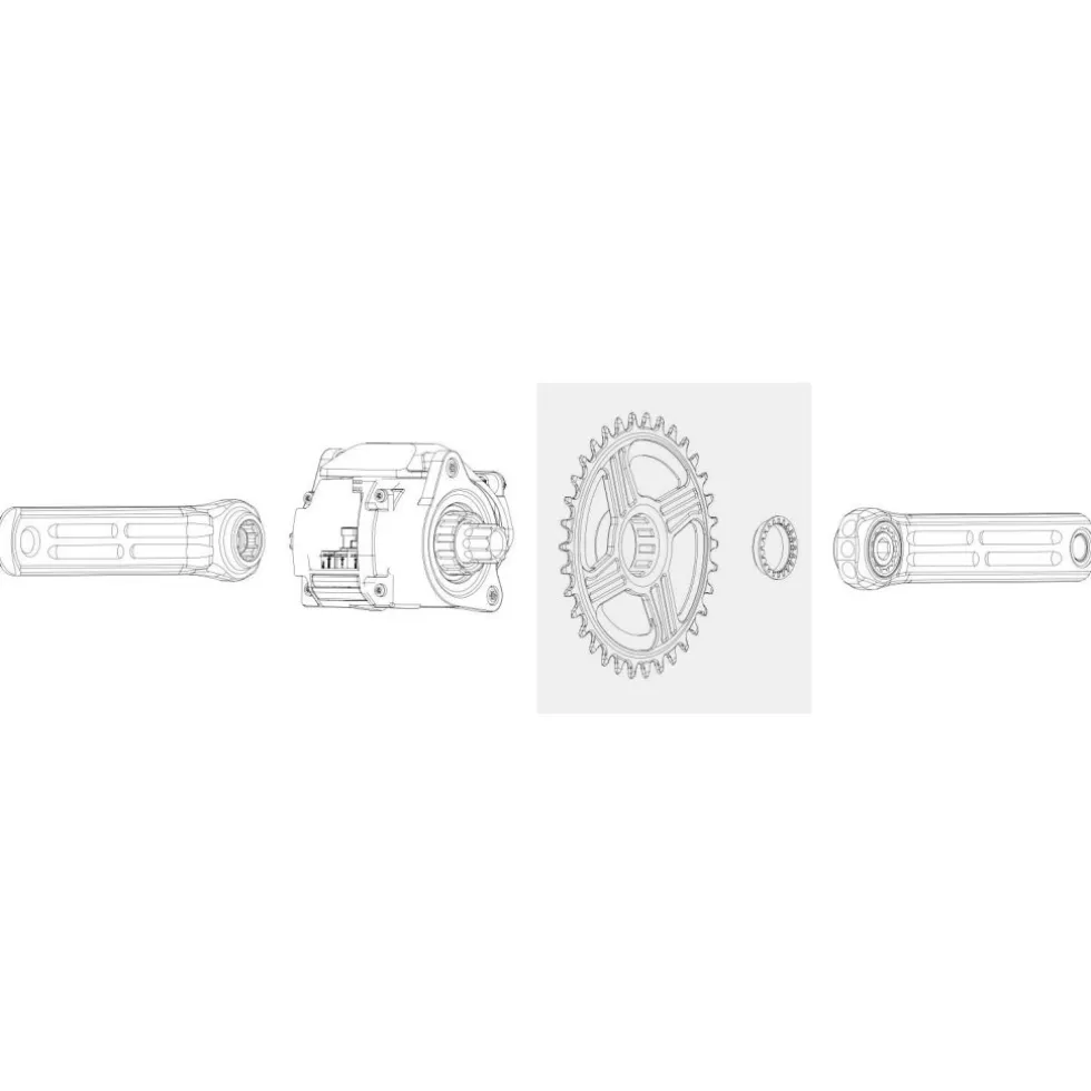 Rotor Direct Mount eMTB Chainring - Round | for Fazua Evation - eRing - E-Logo