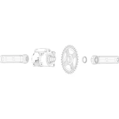 E-Bike Aandrijving < Rotor eKAPIC Crank Arms - eMTB | ISIS - for Brose Mag (QF 184 mm) / Fazua Evation (QF 169 mm)