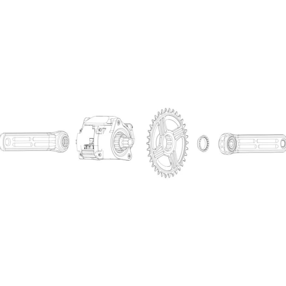 E-Bike Aandrijving < Rotor eKAPIC Crank Arms - eMTB | ISIS - for Brose Mag (QF 184 mm) / Fazua Evation (QF 169 mm)