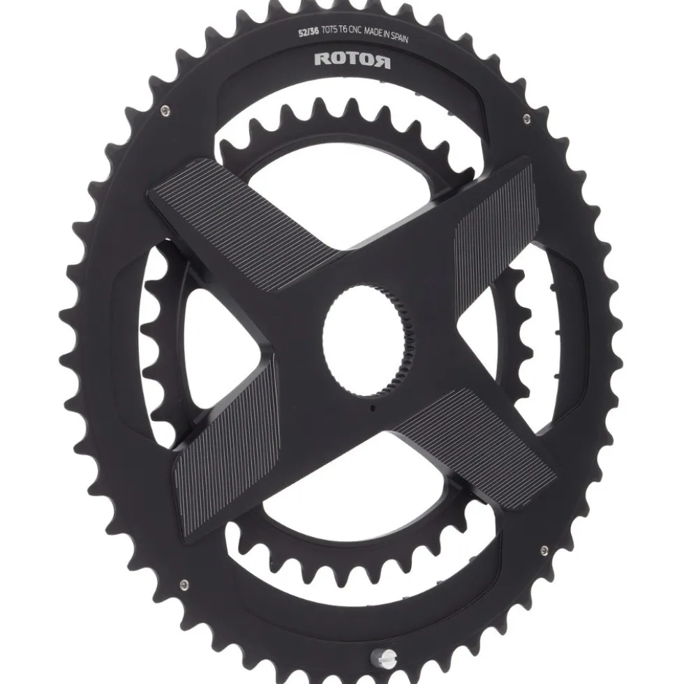 Rotor NoQ Direct Mount Road dubbel kettingblad - rond - OCPmount - black