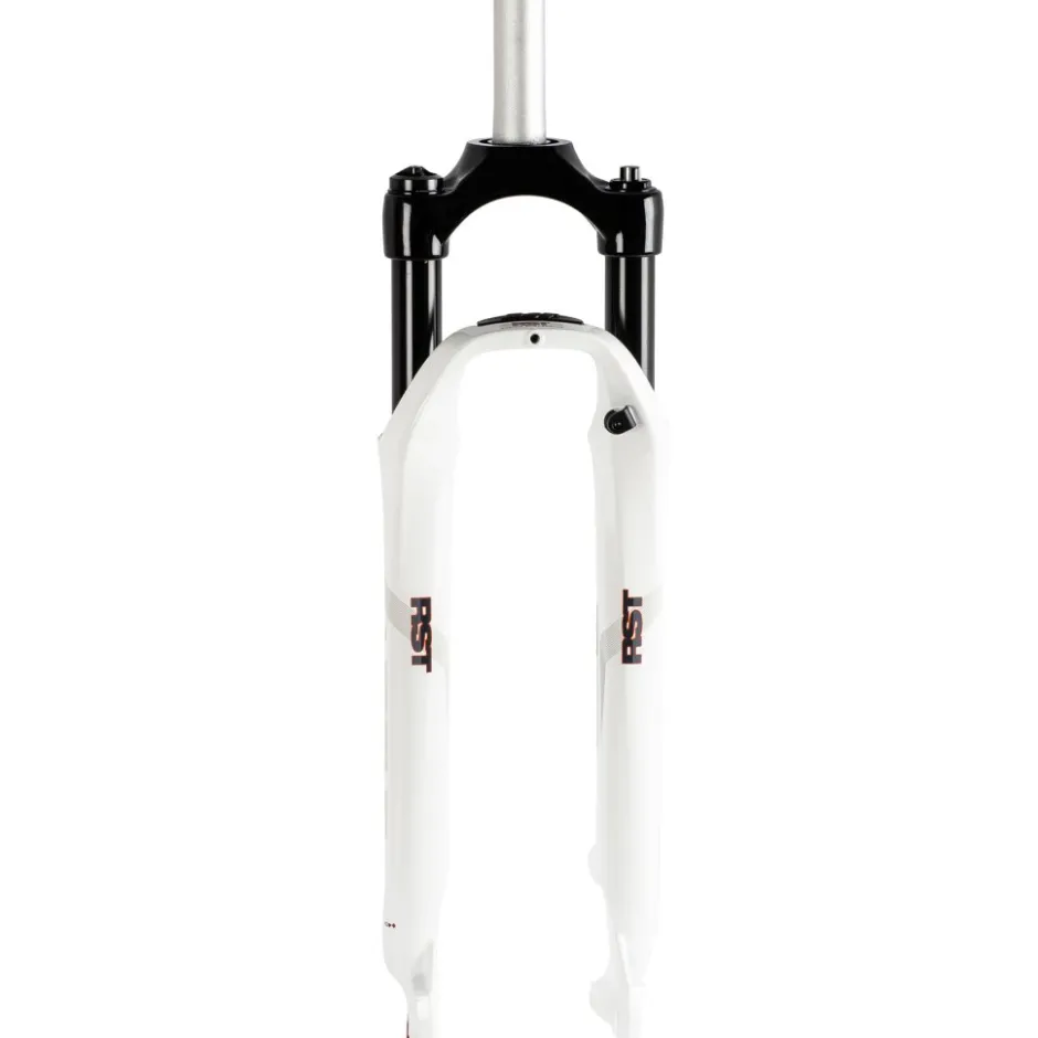 Verende Voorvorken < RST Vogue Air 28 Inch Trekking Suspension Fork - 80mm - 1 1/8" - Disc - QR - white