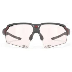Racefietsbrillen < Rudy Project Deltabeat Bril - Photochromic Lens - Charcoal Matte/ImpactX 2 Red
