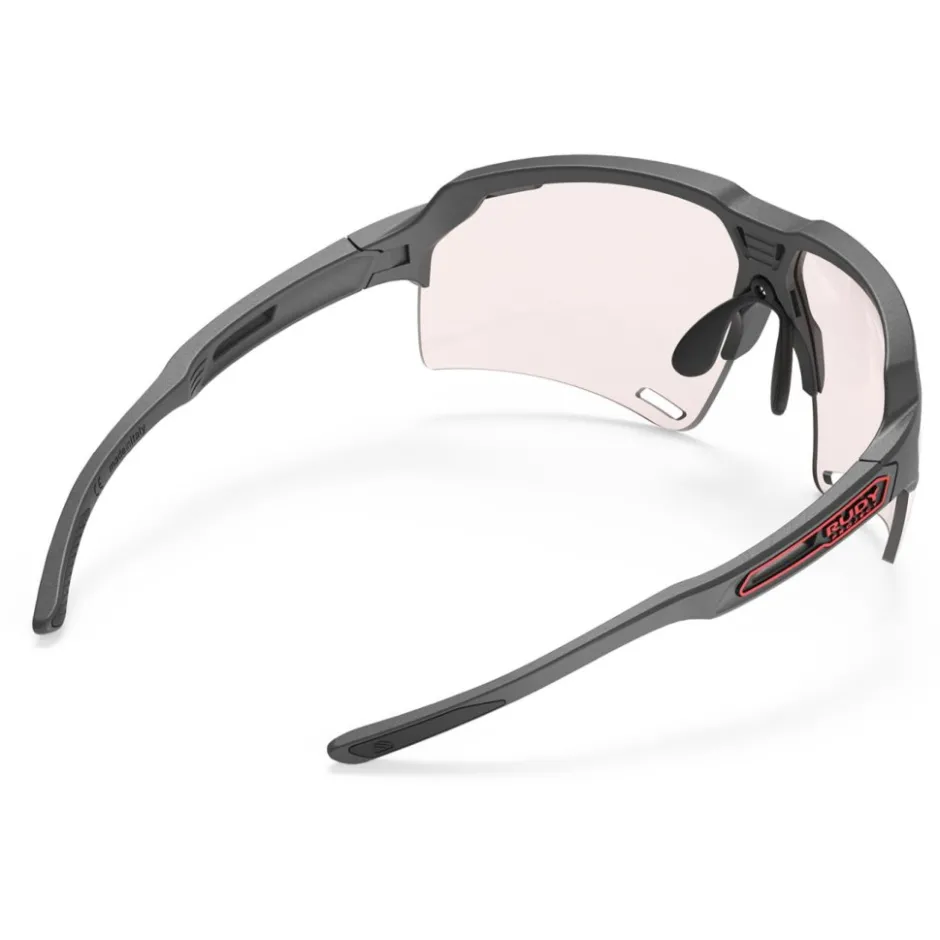 Racefietsbrillen < Rudy Project Deltabeat Bril - Photochromic Lens - Charcoal Matte/ImpactX 2 Red