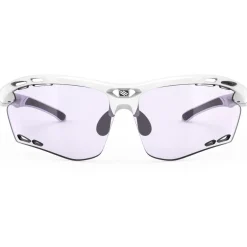 Racefietsbrillen < Rudy Project Propulse Bril - Photochromic Lens - White Gloss/ImpactX 2 Laser Purple